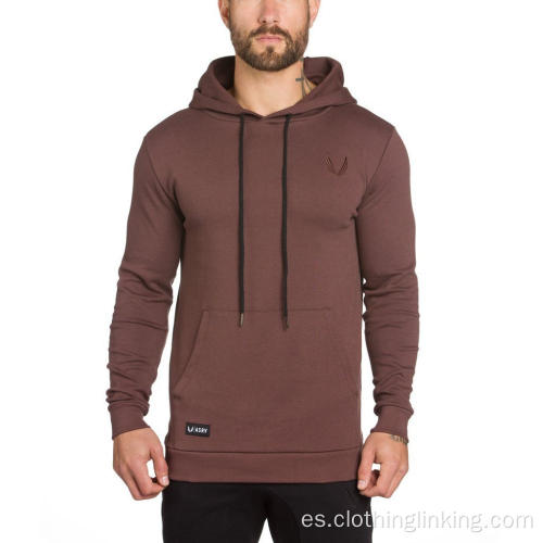 Sudadera de felpa de manga larga con capucha para hombre